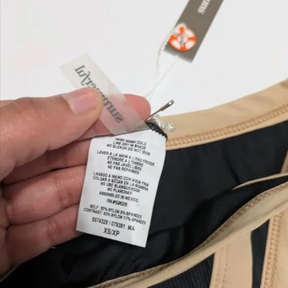 Summerful ribbed- Black and tan Bikini bottom- XS NWT - Picture 3 of 4